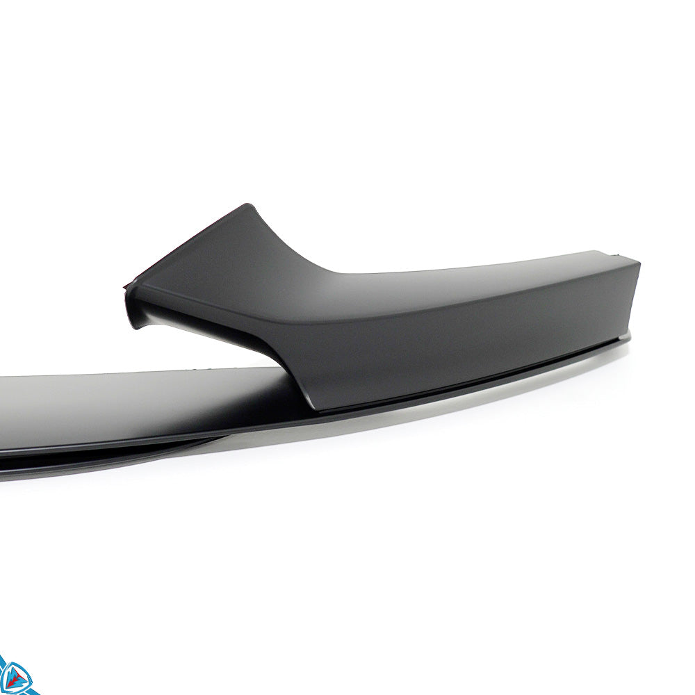 BMW 2 Series F22/F23 M-Sport style ABS front lip installed on car, enhancing sporty front bumper appearance.