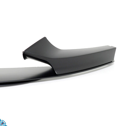BMW 2 Series F22/F23 M-Sport style ABS front lip installed on car, enhancing sporty front bumper appearance.
