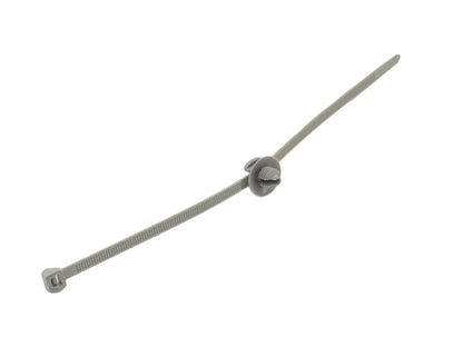 GoWesty VW cable tie with barbed mount, hardware fastener pack of 5, shown securing cables or components in a vehicle.