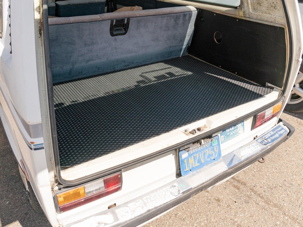 GoWesty rubber mat for Vanagon passenger rear cargo area without AC