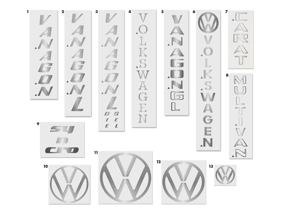 GoWesty Emblem & Inscription Restoration Decals for vehicle badge and lettering repair