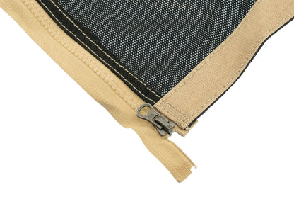 GoWesty replacement screen for Vanagon Pop-Top Tent, black mesh panel with sewn edges