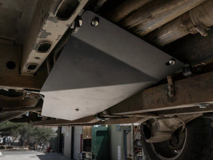GoWesty coolant and shifter skid plate for vehicle underbody protection