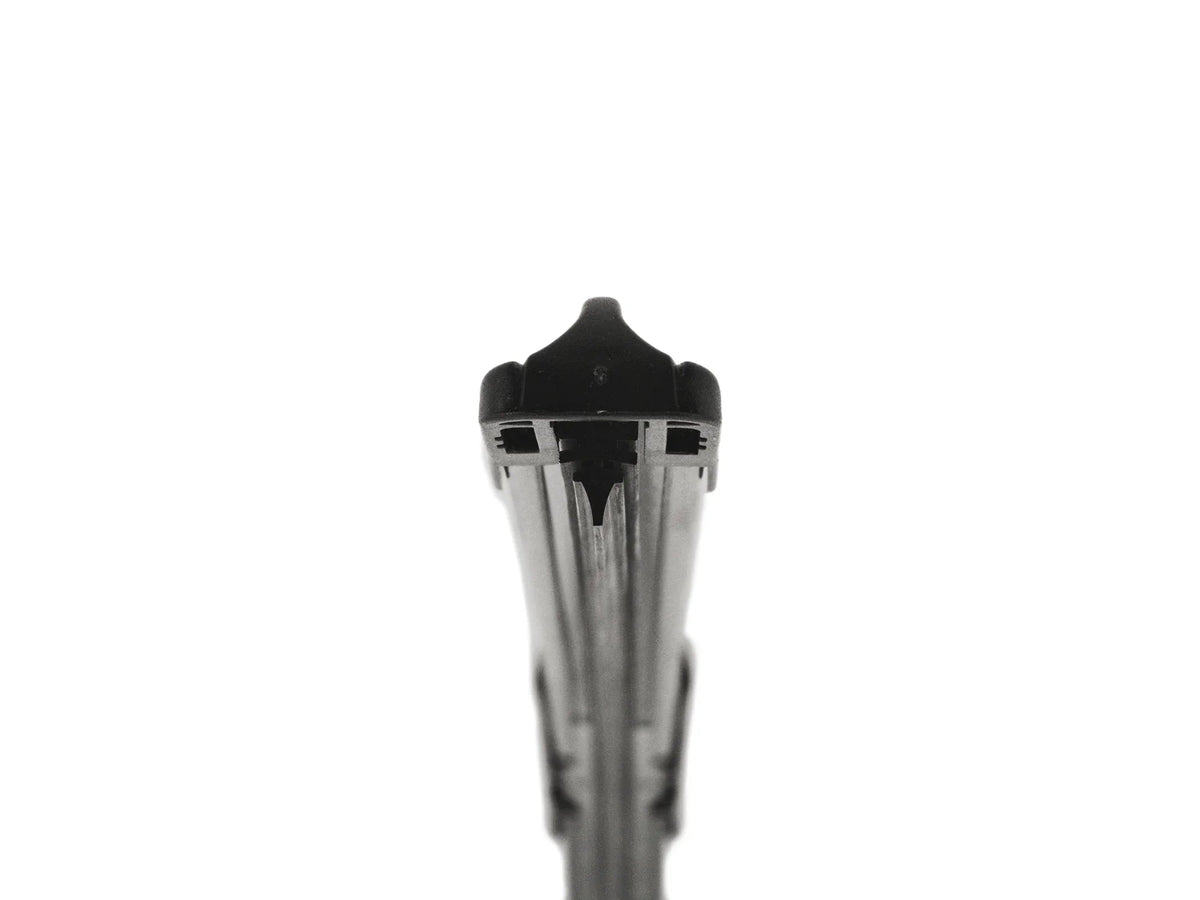 GoWesty 21-inch heavy-duty wiper blade designed for Vanagon vehicles, shown mounted on the windshield.