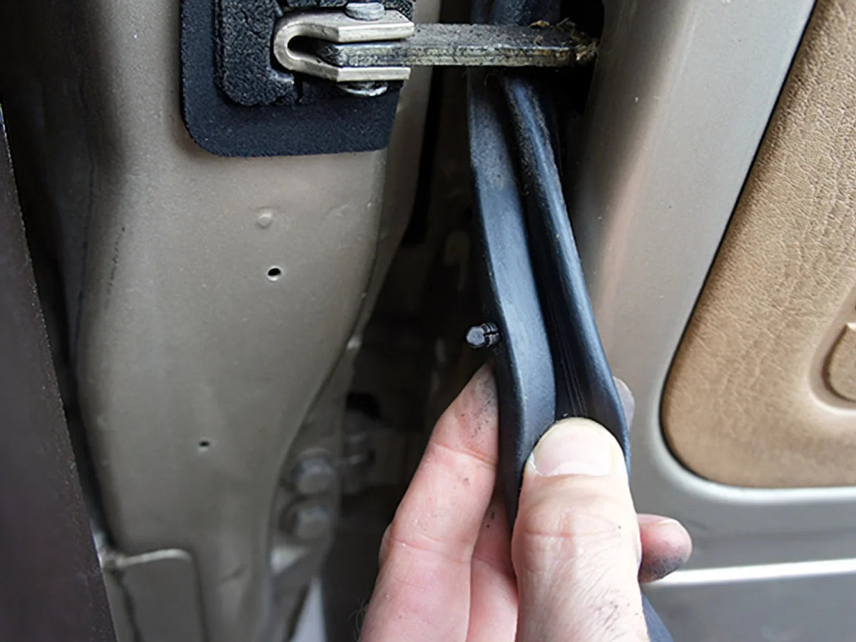 GoWesty front door seal clip for 1980-91 Vanagon, set of 6, used for securing door seals on vintage Volkswagen vans.