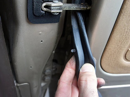 GoWesty front door seal clip for 1980-91 Vanagon, set of 6, used for securing door seals on vintage Volkswagen vans.