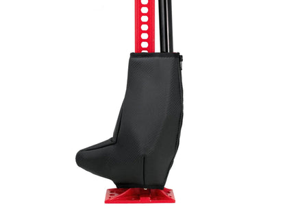 GoWesty Hi-Lift Jack Cover in black, designed to protect and conceal a vehicle recovery jack