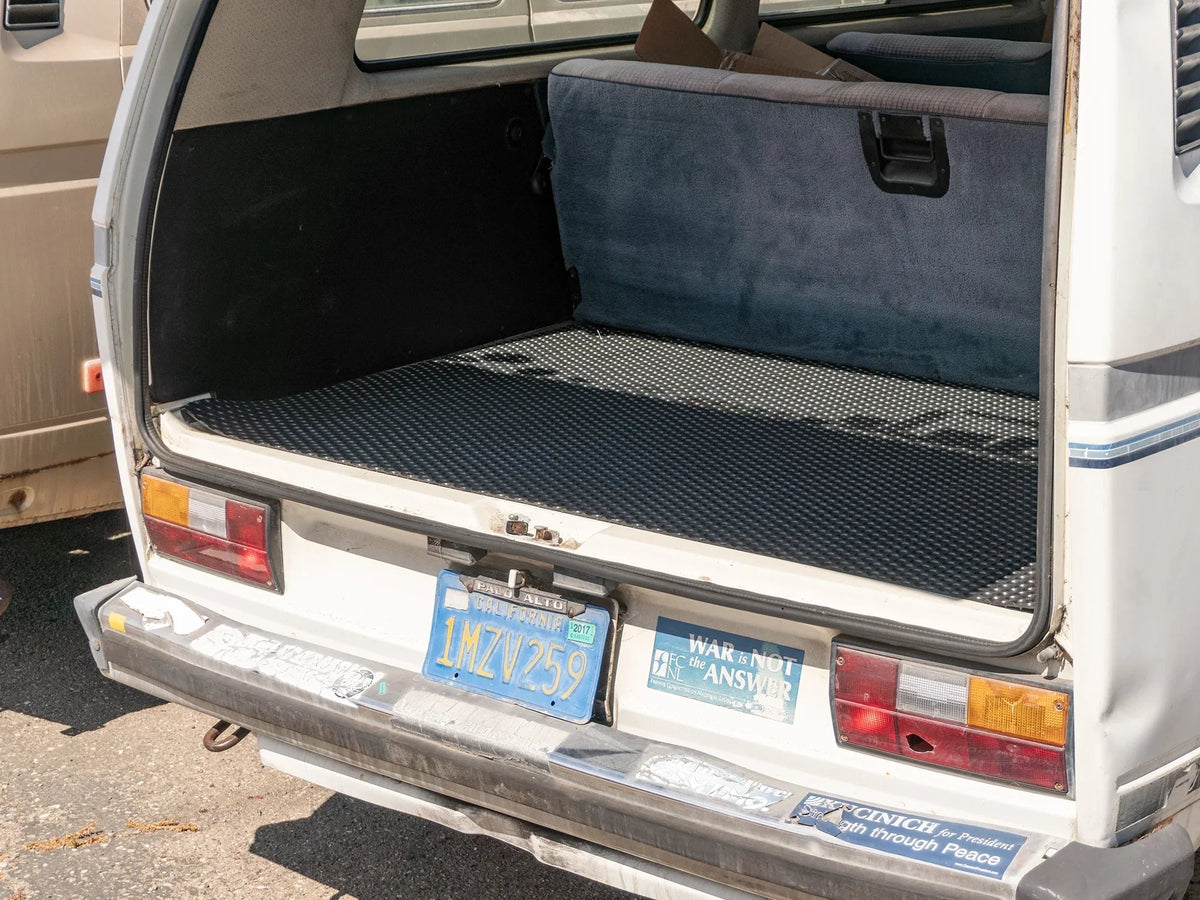 GoWesty rubber mat for Vanagon passenger rear cargo area without AC