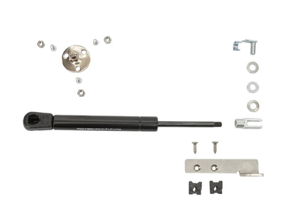 GoWesty Stove Lid Gas Strut Conversion Kit for Vanagon, hardware and strut components displayed