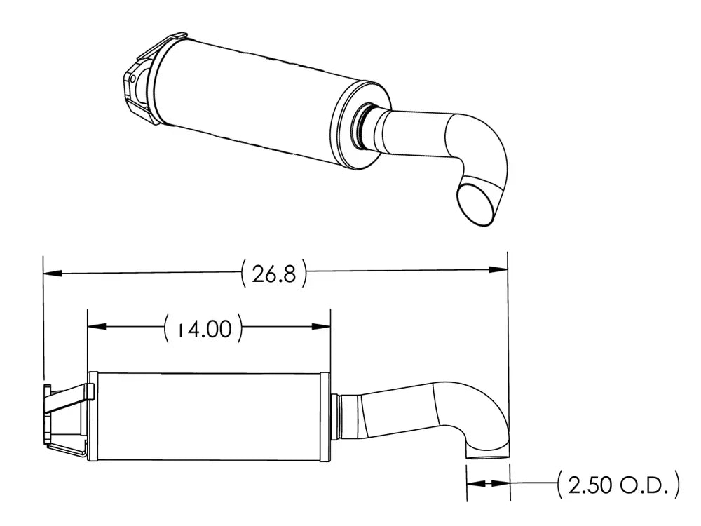 GoWesty stainless muffler and tail pipe sport version for vehicle exhaust system