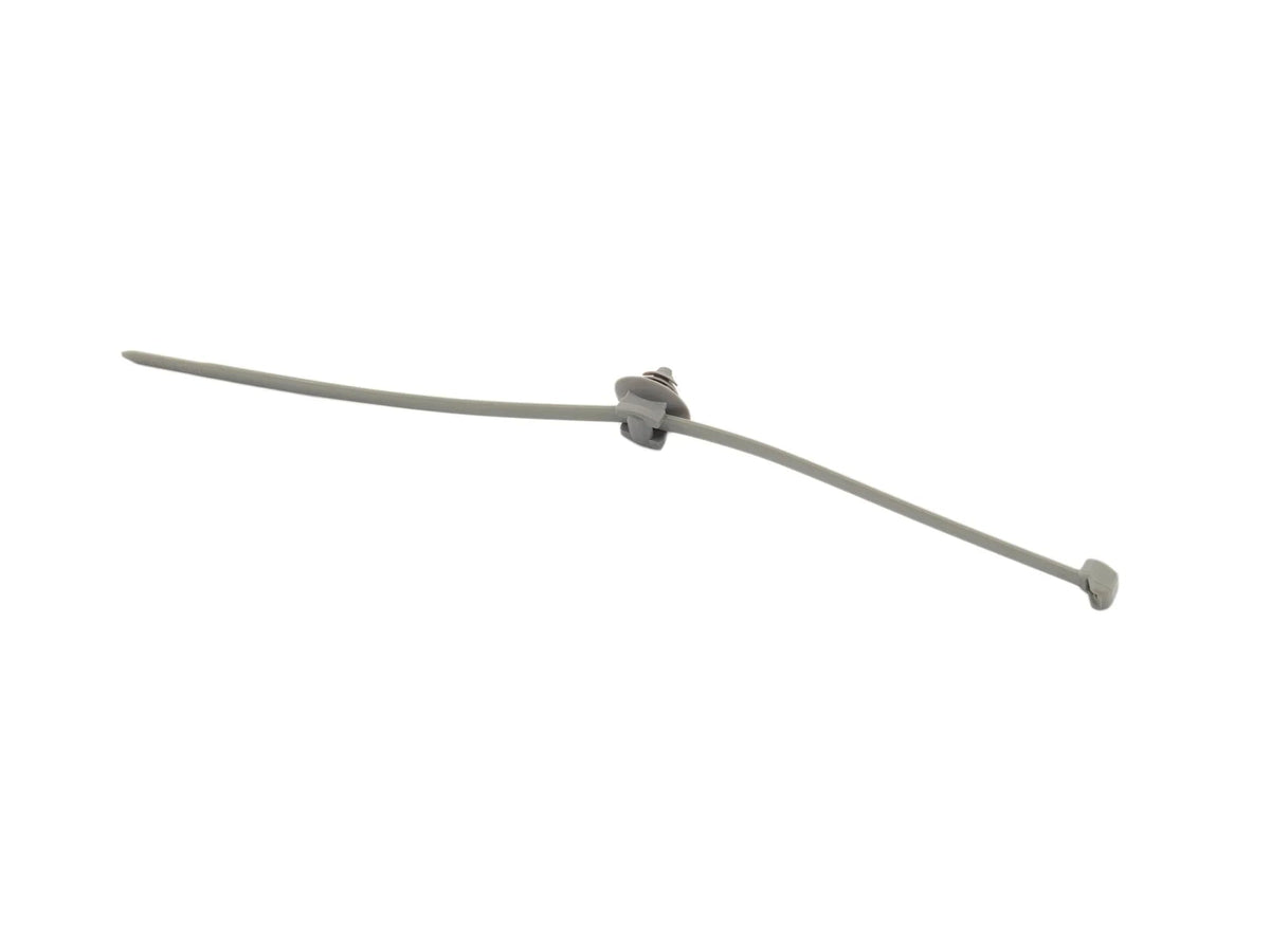 GoWesty VW cable tie with barbed mount, hardware fastener pack of 5, shown securing cables or components in a vehicle setting.