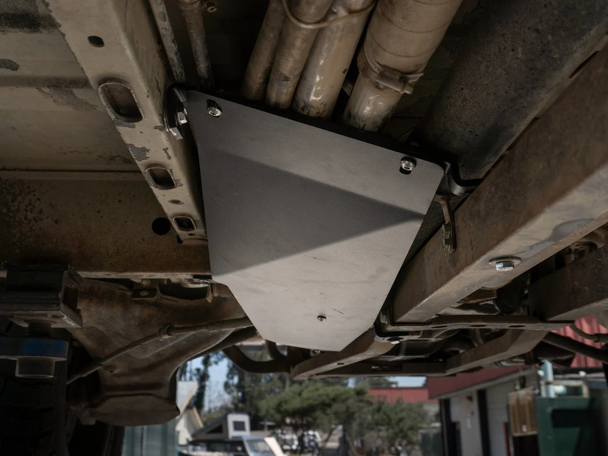 GoWesty coolant and shifter skid plate for vehicle underbody protection