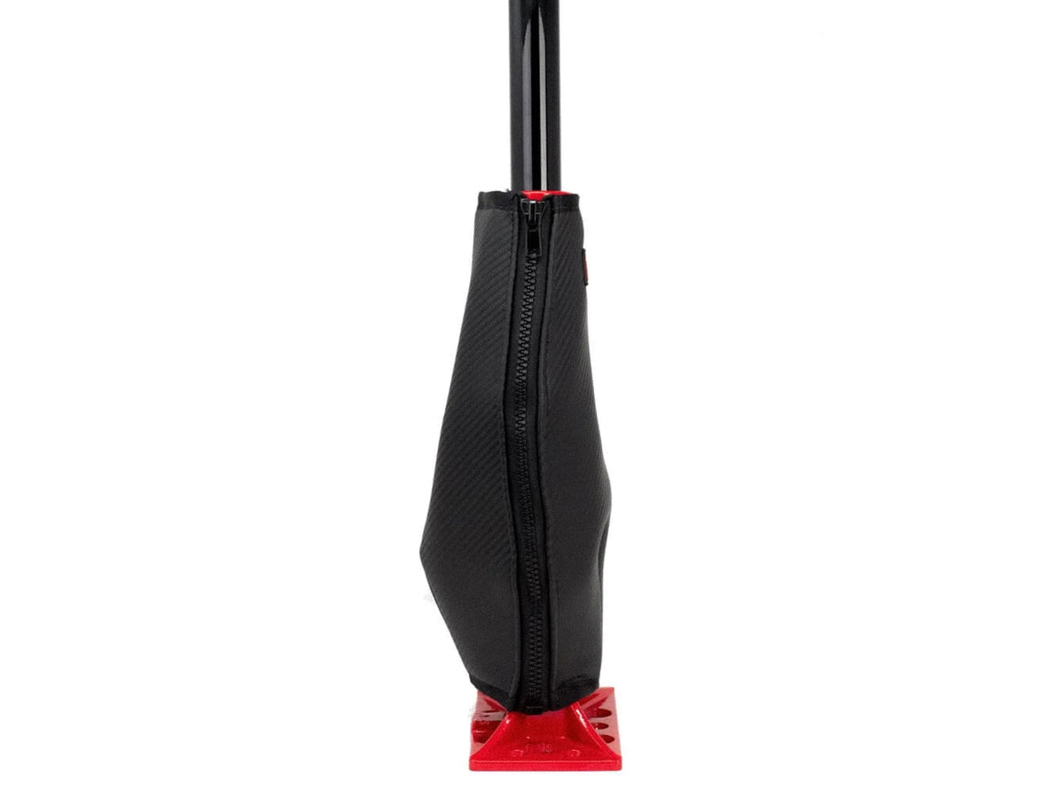 GoWesty Hi-Lift Jack Cover in black, shown front-facing for protective storage of a vehicle jack