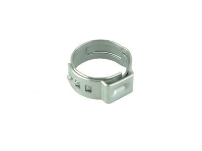 Set of four stainless steel 14.5mm ear clamps for mechanical parts, durable and corrosion-resistant, by GoWesty.