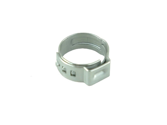 Set of four stainless steel 14.5mm ear clamps for mechanical parts, durable and corrosion-resistant, by GoWesty.