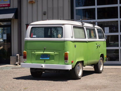 GoWesty rear bumper with integrated hitch for Bus, shown in black steel finish