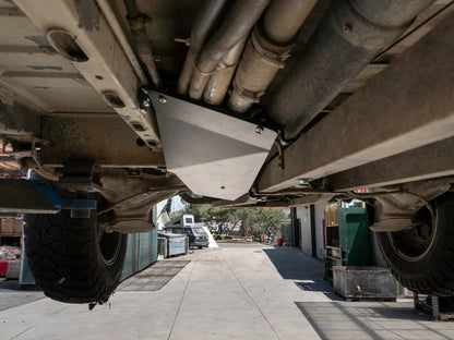 GoWesty coolant and shifter skid plate for vehicle underbody protection