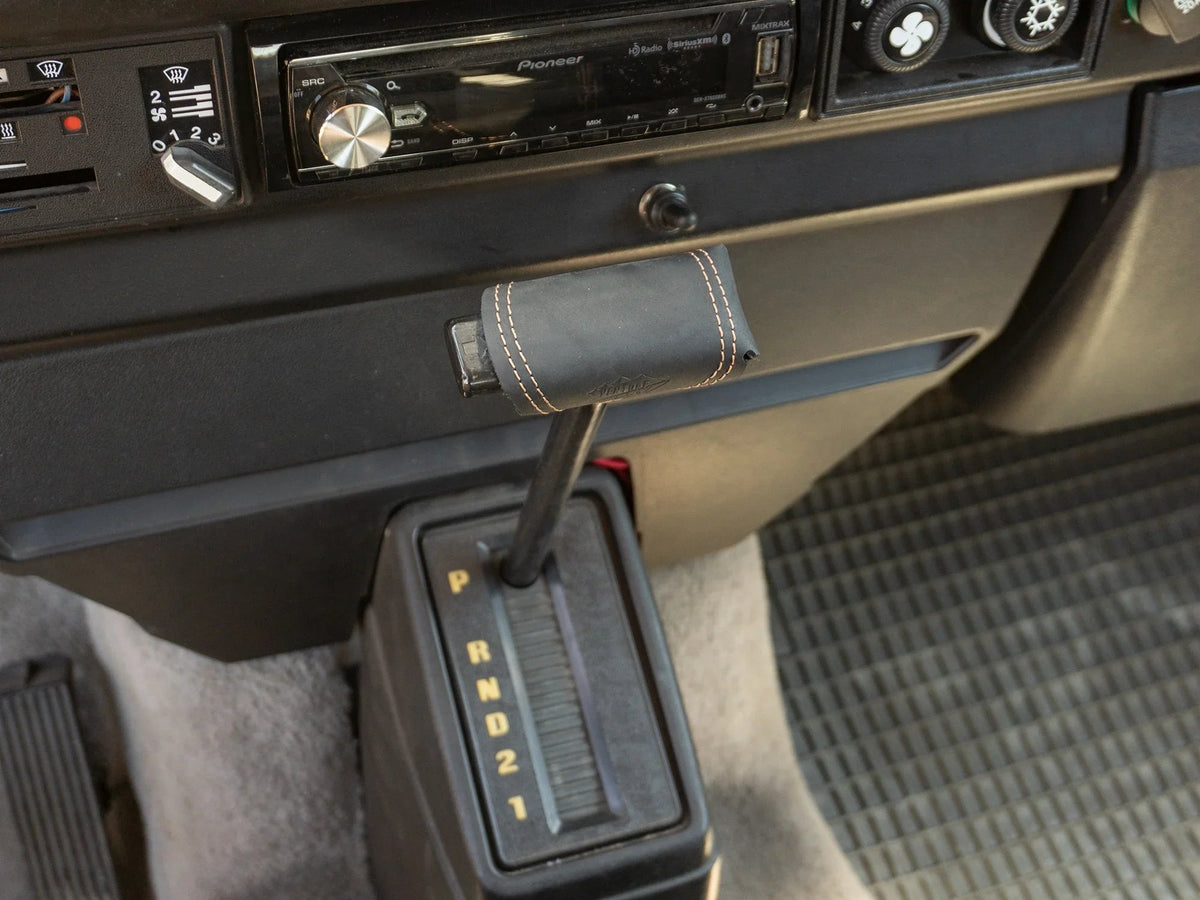GoWesty interior leather trim kit, full view showing textured leather panels and detailed craftsmanship for vehicle interior upgrade.