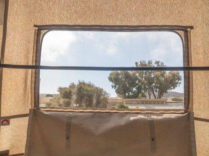 GoWesty replacement screen for Vanagon pop-top tent, mesh panel close-up