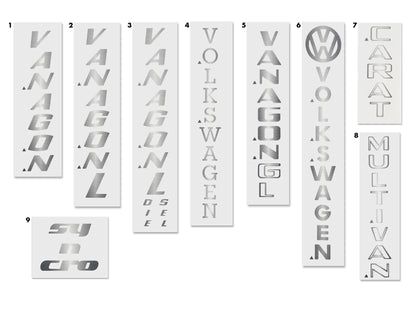 GoWesty emblem and inscription restoration decals for vehicle exterior detailing