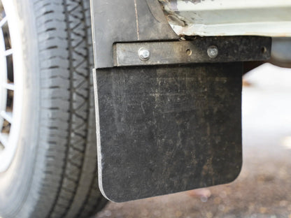 GoWesty Vanagon mud flap repair kit with tools and parts for easy mud flap maintenance and replacement.