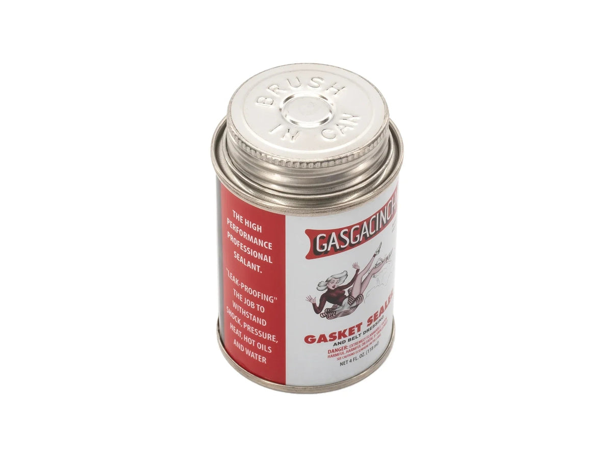 GoWesty Gasgacinch Gasket Dressing tube, used to seal and lubricate automotive gaskets and rubber components.
