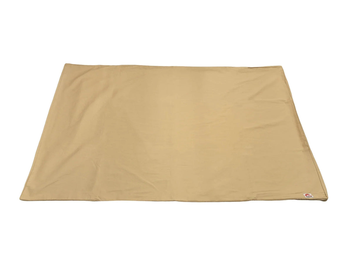GoWesty slipcover for medium mattress topper, shown flat in a neutral fabric finish