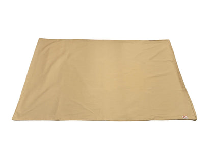 GoWesty slipcover for medium mattress topper, shown flat in a neutral fabric finish