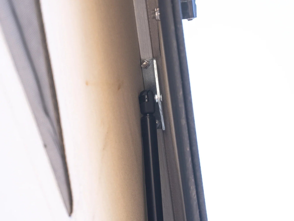 GoWesty Pop-Top Lift Assist Basic Kit for Vanagon, showing components installed to support pop-top lifting and lowering.