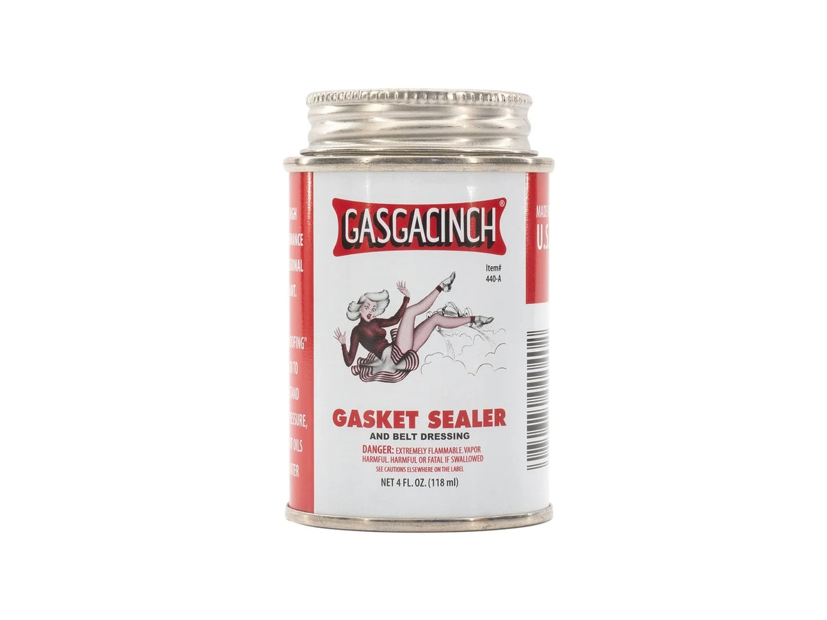 Gasgacinch Gasket Dressing by GoWesty, shown in the image, used for sealing and gasket applications in automotive repair.