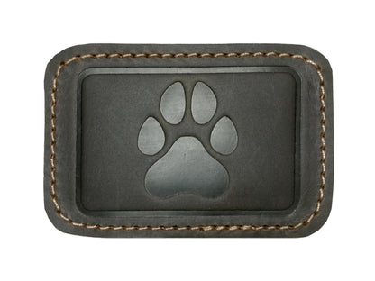 GoWesty leather patches for combi bags, featuring rustic brown leather with stitched detailing, designed for repair and customization.