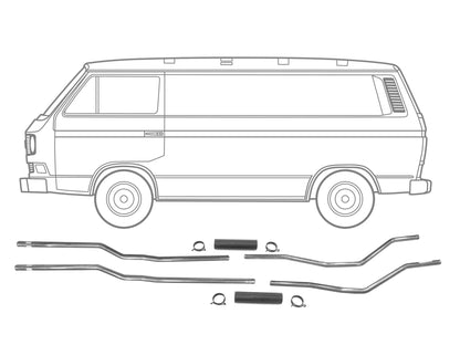 GoWesty stainless steel coolant pipe set for 2WD 1.9 cooling system