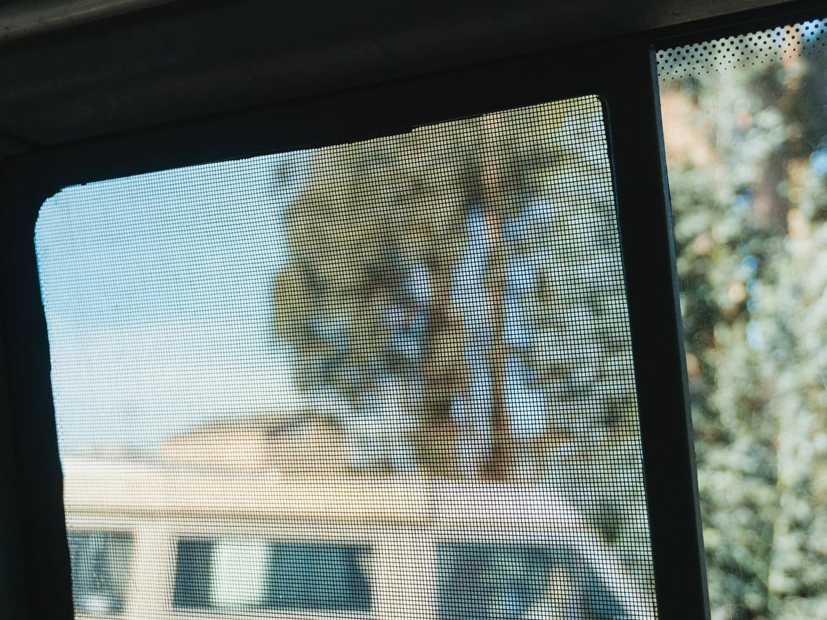 GoWesty sliding window screen fix kit with frame and mesh for easy repair of window screens.