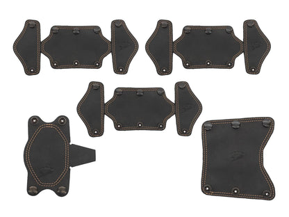 GoWesty interior leather trim kit showing black leather panels and stitching for vehicle interior customization.