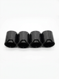 Set of four carbon fiber exhaust tips for BMW M series, 60-80mm inlet, designed for M2, M3, M4, M5, M6 models by K2 Industries