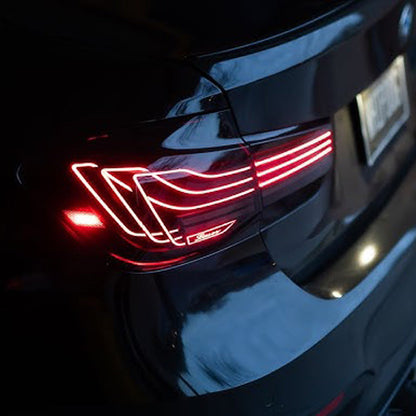 High-quality BMW F30 and M3 F80 CSL laser tail lights by Palenon Performance, showcasing sleek, modern automotive lighting.