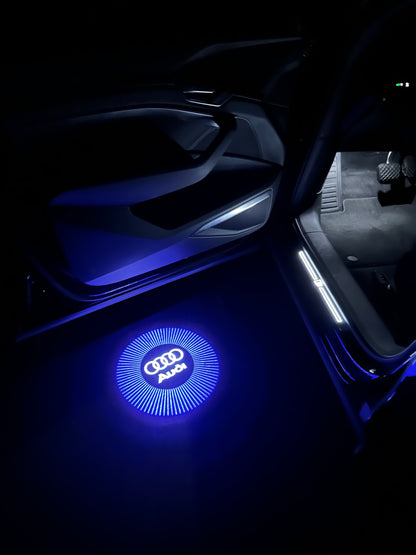 Quartz Ground Shadow Door Puddle Lamp Lighting for Audi Cars and SUVs