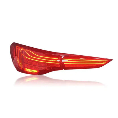 Vekto CSL Laser Tail Lights for BMW G22 4 Series & G82 M4, sleek LED taillights with laser accents, mounted on the vehicle