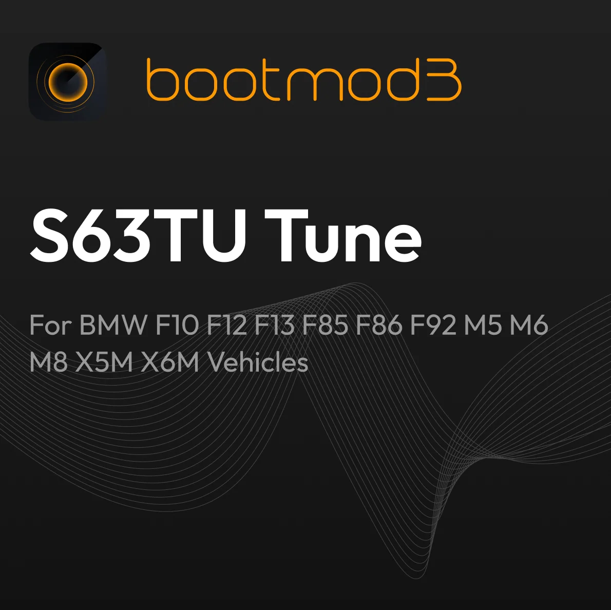 Bootmod3 S63TU tuning module for BMW F10, F12, F13, F85, F86, F92 M5, M6, M8, X5M, X6M vehicles, installed on engine.