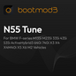 Bootmod3 N55 tuning for BMW F-series M135i M235i 335i 435i 535i X3 X4 X5 X6 M2 vehicles, featuring engine performance upgrade.