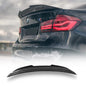 Carbon fiber BMW F80 M3 and F30 trunk spoiler by Palenon Performance, showcasing sleek aerodynamic design.