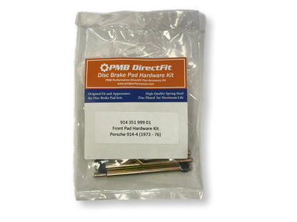 PMB Performance Porsche 914-4 front brake pad hardware kit for 1973-76 with metal clips and springs.