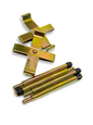 Porsche 914-4 front pad hardware kit by PMB Performance, includes metal clips and brackets for 1973-76 brake assembly.