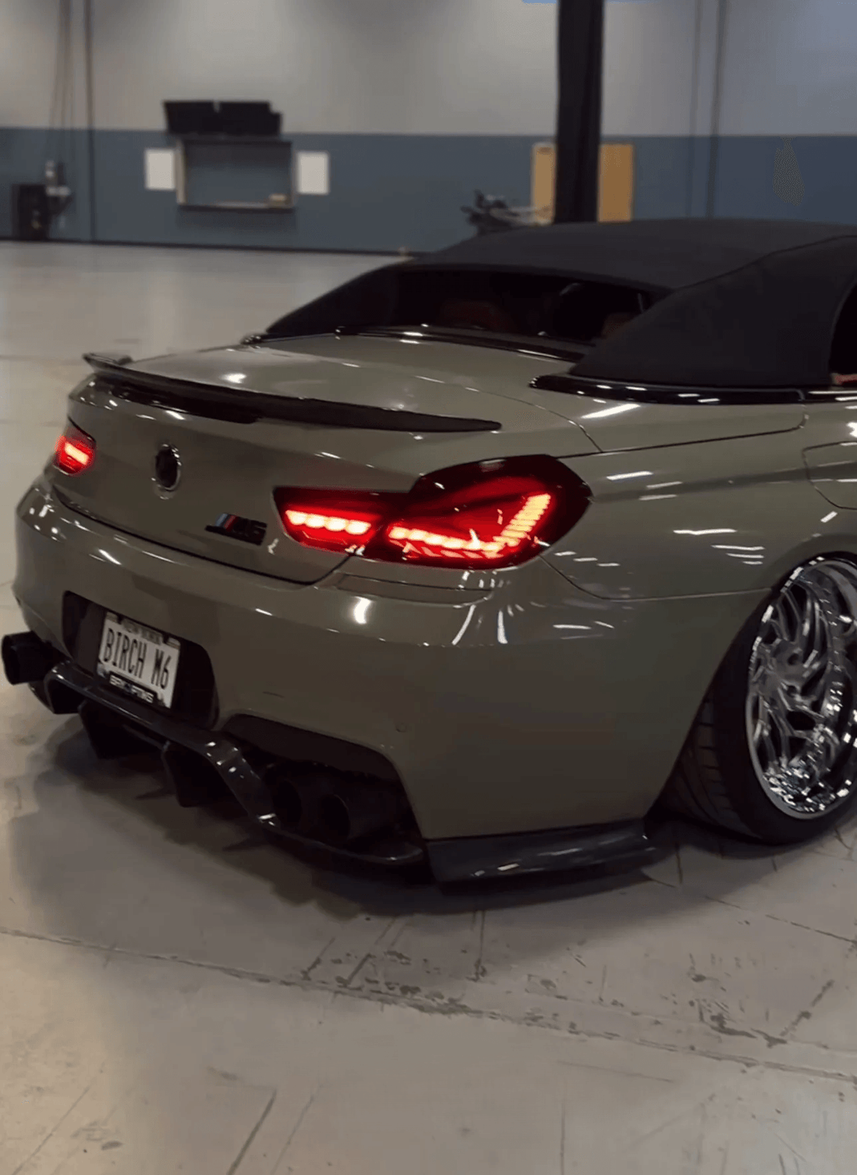BMW 6 Series F12 F13 F06 smoke and red GTS OLED style tail lights by K2 Industries, shown on a 2011-2018 model.
