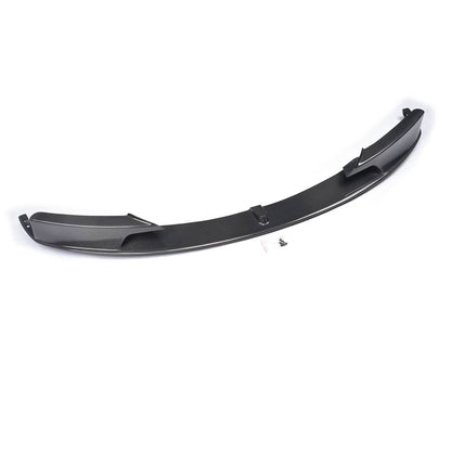 Carbon fiber P-style front lip for BMW F30 M Sport and M Tech, sleek aerodynamic enhancement for 2012-2017 BMW F30 models.
