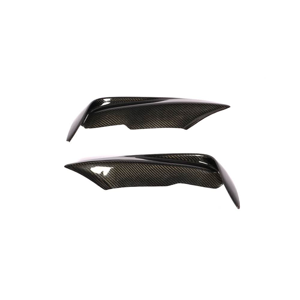 Carbon fiber fog light splitter canards for BMW F30/F31/F35 M Sport front bumper by K2 Industries, 2013–2018