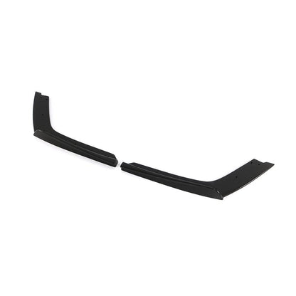Gloss carbon fiber front splitter for BMW F80 M3 and F82 F83 M4, designed for aerodynamic performance and style.