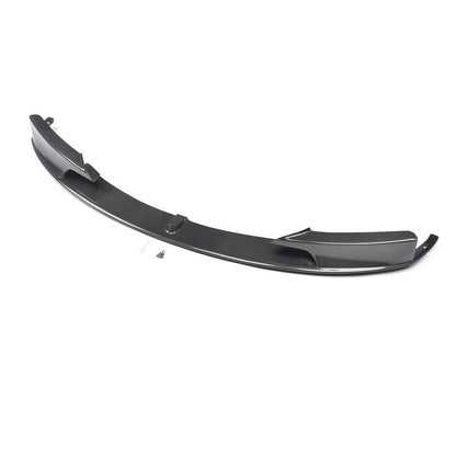 Carbon fiber P-style front lip for BMW F30 M Sport, M Tech, 2012-2017, by K2 Industries, shown installed on vehicle.
