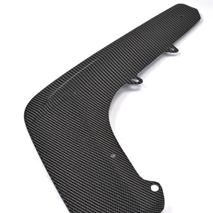 K2 Industries carbon fiber rear diffuser with quad exhaust cutouts for BMW F80 M3 F82 M4 2014-2019, aerodynamic rear upgrade
