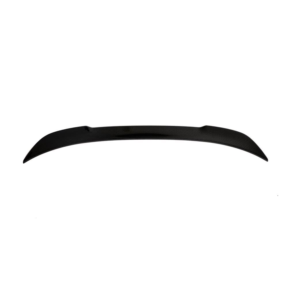 Dry carbon fiber rear trunk spoiler for BMW F30, F35 3 Series, and F80 M3, showcasing sleek, lightweight aerodynamic design.